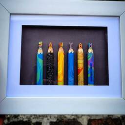 Names Carved On Coloured Pencil Tips . Handmade Custom Gift - thumbnail 4