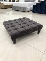 Upholstered Footstool - Coffee Table Available in Various Colors & Fabrics - thumbnail 1