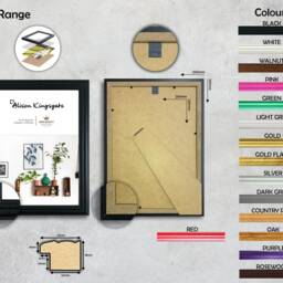 A1 A2 A3 A5 Picture Frame, A4 Frame Gift For Family, Classic Style Square Black White Oak Dark Light Gray Walnut Photo - thumbnail 4