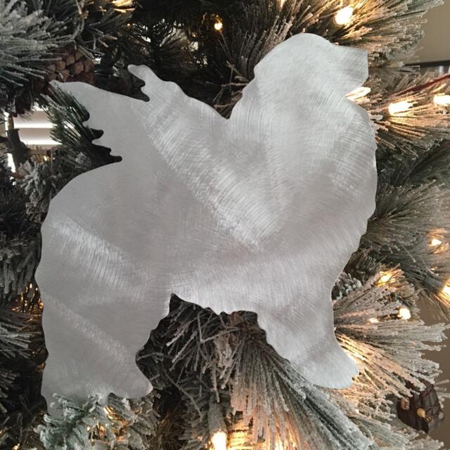 Great Pyrenees Angel, Dog Star Christmas Tree Topper, Wreath Decoration, Holiday Wall Art, Plant Stake, Aluminum - image 1
