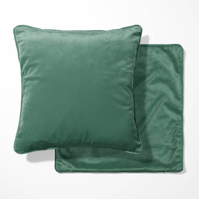 Large Teal Velvet Double Sided Cushion With Optional Piping, Pillow Cover, Green Cushion, 19 Inch Square - image 1