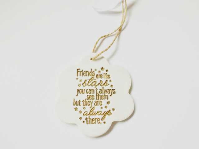 Friendship Quote Ornament Wall Plaque Sentiment Home Decor Meaningful Leaving Absent Thinking Of You Gift Idea For Friends - image 1