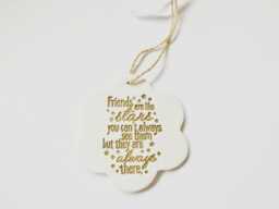 Friendship Quote Ornament Wall Plaque Sentiment Home Decor Meaningful Leaving Absent Thinking Of You Gift Idea For Friends - thumbnail 1