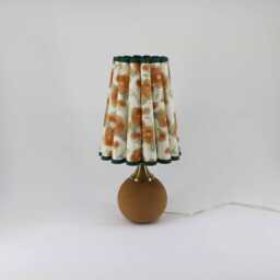 Handmade Orange Floral Lamp Ceramic Base, -130#