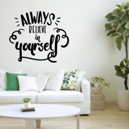 Always Believe in Yourself Wall Decal Decor Motivation Quote Sticker Motivational Art Vinyl Good Home Decoration Gift Idea - thumbnail 2