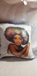 Ash The Painter Pillow16x16 in Custom Made Mermaid Pillow Mermaid Pillow/Reversible Sequin Cushion/ - thumbnail 2