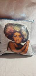 Ash The Painter Pillow16x16 in Custom Made Mermaid Pillow Mermaid Pillow/Reversible Sequin Cushion/ - thumbnail 1