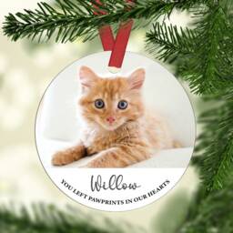 Personalised Cat Photo Memorial Ornament Christmas Tree Ornament - thumbnail 2