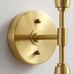 2 Light Gold Cone Wall Sconce Mid Century Modern & Ceiling - Minimalist Edison Lamp For Hallway & Bathroom Vanity Vicky - thumbnail 3