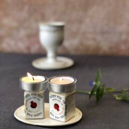Shabbat Set - Candle Holders & Kiddush Cup - thumbnail 2