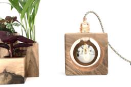 Wooden Desk Lamp, Scandinavian Atmosphere Loft Style Wooden Natural Material Bedside Table - thumbnail 1