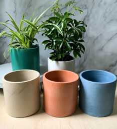 Concrete Planter Indoor/Outdoor Succulent & Cactus Pot With Drainage - Modern Handmade Decor - thumbnail 1