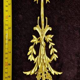 Large Ornate Applique Gilt Or White French Style Decorative Wall Furniture Onlay Moulding Pediment Plastic Decoration - thumbnail 2