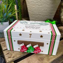 Personalised Christmas Eve Box With Stockings, Santa Box, Handmade Wooden - thumbnail 2
