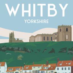 Whitby Abbey Travel Poster - Lifebout North Yorkshire Wall Art Home Decor Artwork Wedding Gift Birthday Present - thumbnail 3