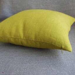 Set Of 2 Lime Green Linen Pillow Cases, Chartreuse Throw Covers For Sofa Cushion, Bed Or Outdoor 18x18 20x20 22x22 - thumbnail 3