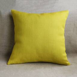 Set Of 2 Lime Green Linen Pillow Cases, Chartreuse Throw Covers For Sofa Cushion, Bed Or Outdoor 18x18 20x20 22x22 - thumbnail 2