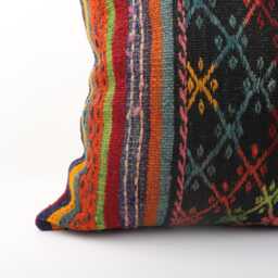 Handmade Turkish Kilim Pillow Vintage Wool Cushion Cover - 24''x24'' - thumbnail 2