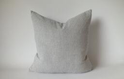 Grey Blue White Stripes Ethnic Cushions Cover Handmade Fabrics Throw-Cushions Accent Pillow Boho Chic - thumbnail 1