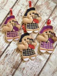 Gingerbread Scotsman Christmas Ornament Felt Kilt Tree Decoration