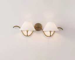 Wall Light Modern Antique Brass Double Arm Sconce, Luxury Mid Century Fixture, Scandinavian Bedroom & Living Room Lighting Fixture