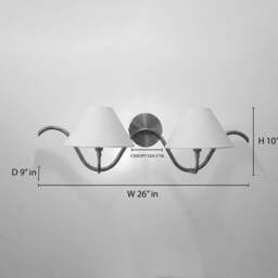 Wall Light Modern Antique Brass Double Arm Sconce, Luxury Mid Century Fixture, Scandinavian Bedroom & Living Room Lighting Fixture - thumbnail 4