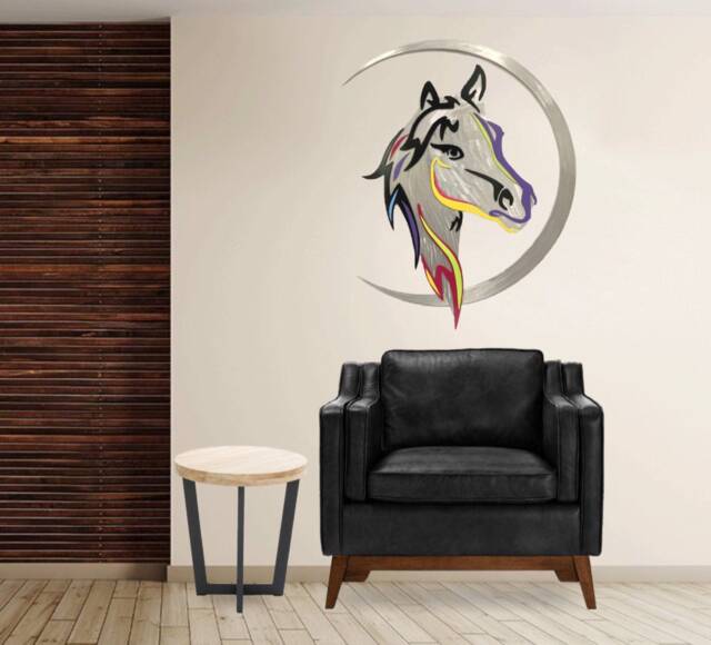 Comtemporary Metal Horse Sculpture By Artist Tony Viscardi - image 1