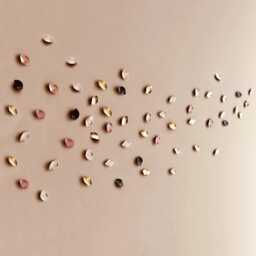 Porcelain Petal Wall Art Summer Breeze - Pink, Gold, Brown & Copper Ceramic Sculpture - 50 - thumbnail 4