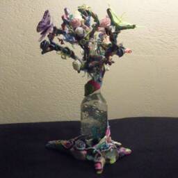 Personalized Gift Tree - Made With Love, Wire, Beads, Clay Pick Your Own Color, Leaves, Style, Personal Message, Charms, Beads - thumbnail 4