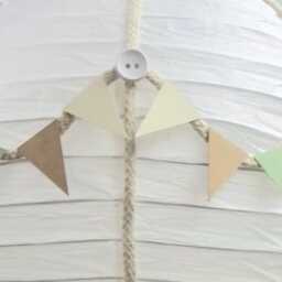 Neutral Sage Green Themed Hot Air Balloon Nursery Light Shade - thumbnail 2