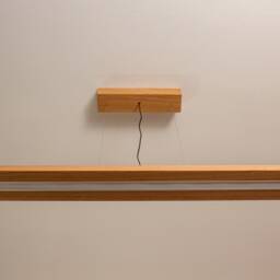 Design Hanging Lamp Oak Solid Wood Rectangular 100cm Handmade - thumbnail 3
