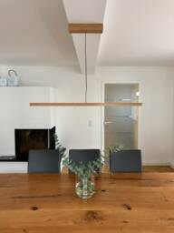 Design Hanging Lamp Oak Solid Wood Rectangular 100cm Handmade