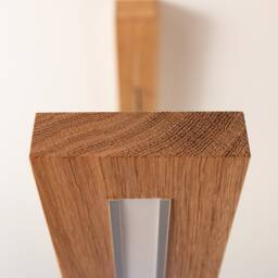 Design Hanging Lamp Oak Solid Wood Rectangular 100cm Handmade - thumbnail 2