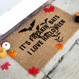 It's Freakin' Bats - Its Freakin I Love Halloween Doormat - Funny Meme Welcome Mat Decor - thumbnail 2