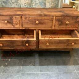 Handmade Rustic Wood Chest Of Drawers, Hairpin Legs - thumbnail 4