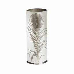 Peacock Feather Pewter Vase - Wentworth John Ruskin Design - thumbnail 1