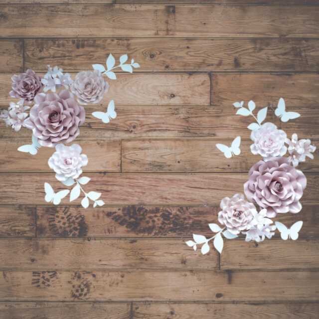 Custom Paper Flower Wall Decor With Free Name Sign - 3D Floral Nursery Art Personalised Name Sign Set - image 1