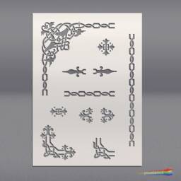 Celtic Knot Corner & Border Stencil Set, For Walls, Art Furniture. St4 - thumbnail 3