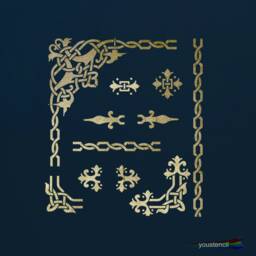 Celtic Knot Corner & Border Stencil Set, For Walls, Art Furniture. St4 - thumbnail 1