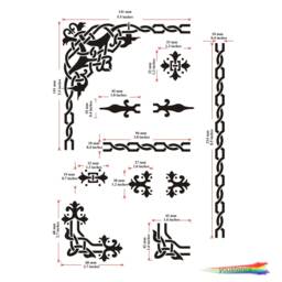 Celtic Knot Corner & Border Stencil Set, For Walls, Art Furniture. St4 - thumbnail 2