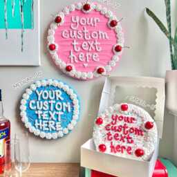 Custom Text Wall Art Gift For Best Friends Decorations Sign Dopamine Decor Office Decorating Maximalist Personality Cake - thumbnail 3