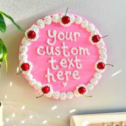 Custom Text Wall Art Gift For Best Friends Decorations Sign Dopamine Decor Office Decorating Maximalist Personality Cake - thumbnail 2