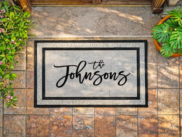 Gifts For Her - Him Outdoor Personalized Rug Doormat Washable Custom Door Mat Welcome - image 1