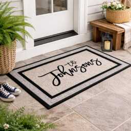 Gifts For Her - Him Outdoor Personalized Rug Doormat Washable Custom Door Mat Welcome - thumbnail 2