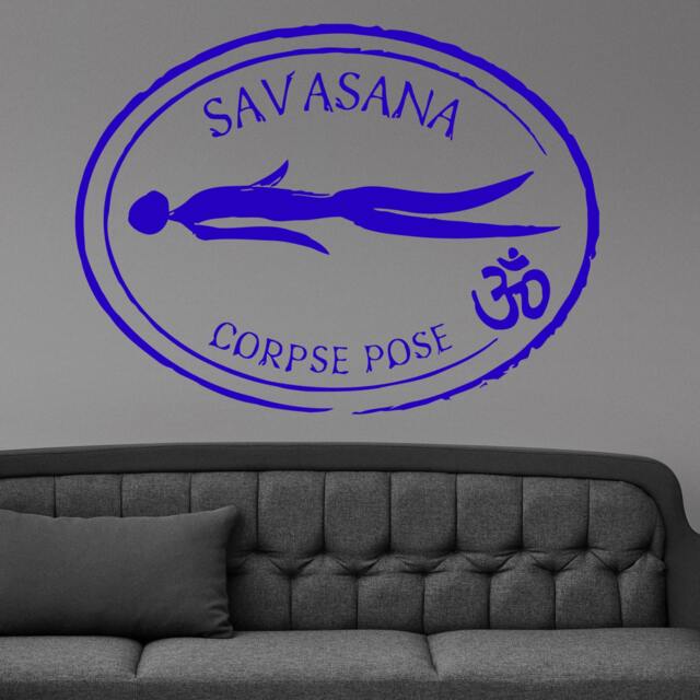 Savasana Corpse Yoga Pose Om Symbol Wall Sticker Vinyl Mural Decal Home House Art Decor Free Shipping L161 - image 1