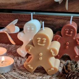 Gingerbread Men Candle. Set Of 3 Candles. Wax Man. Christmas Gift - thumbnail 3