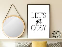 Let's Get Cosy - Autumn Winter Wall Print Gift Idea Bespoke Poster A5 A4 A3 Framed - thumbnail 1