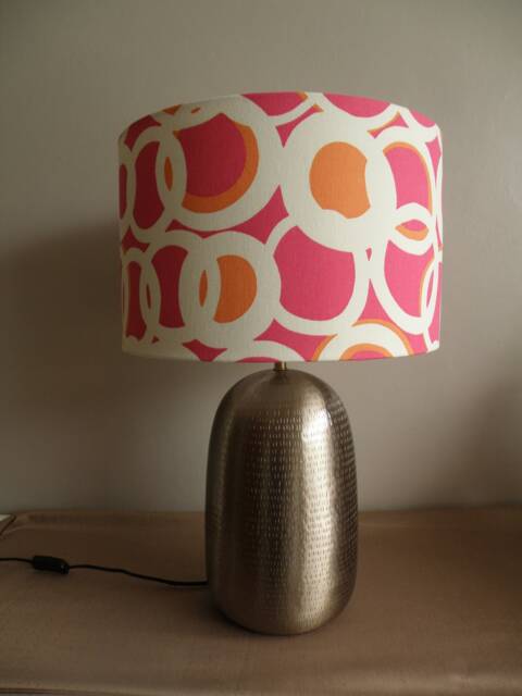 Scion Zsa Fabric Lampshade - Chilli Linen & Peony 30cm Or 40cm - image 1