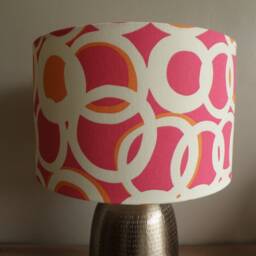 Scion Zsa Fabric Lampshade - Chilli Linen & Peony 30cm Or 40cm - thumbnail 3