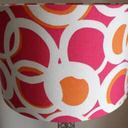 Scion Zsa Fabric Lampshade - Chilli Linen & Peony 30cm Or 40cm - thumbnail 2